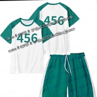 2025 Round Six T-shirt Seong Gi-hun Cosplay Costume 456 Tracksuit Calamari Games Disguise Caarnival Party Clothes For Men Women