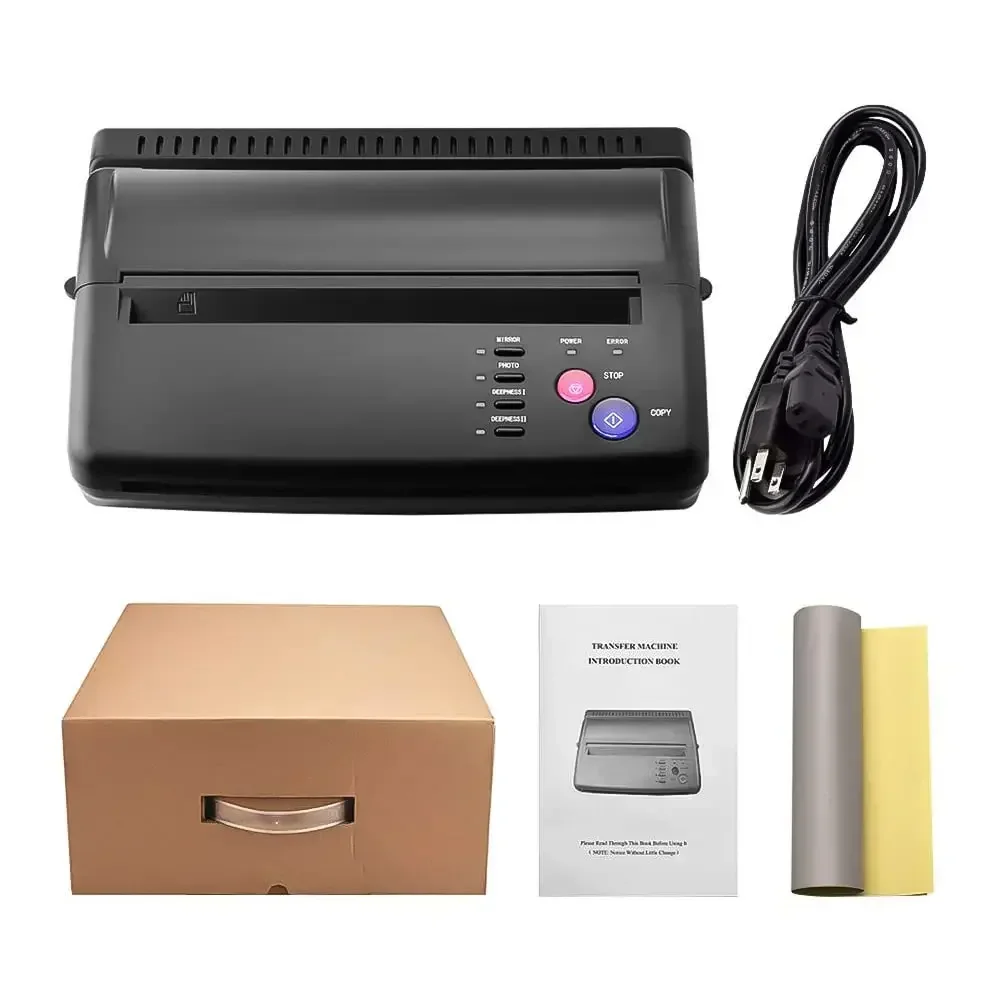 NEW 2025Black  tattoo thermal printer transfer machine thermal tattoo copier printing machine