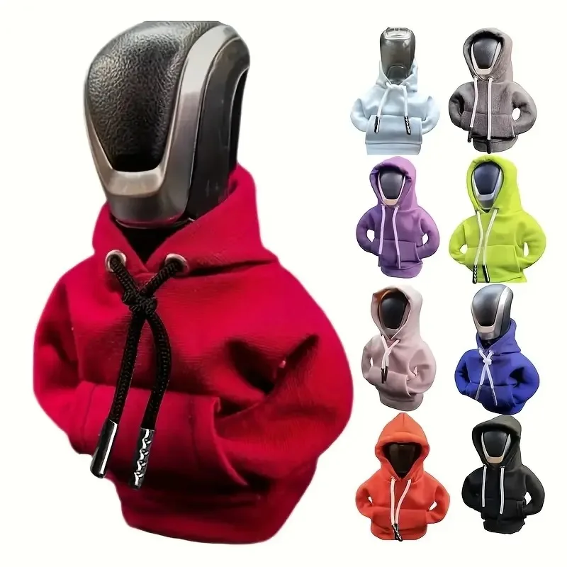 Hoodie Car Gear Shift Cover Fashion Gearshift Hoodie Car Gear Shift Knob Cover Manual Handle Gear Sweatshirt Change Lever Cover