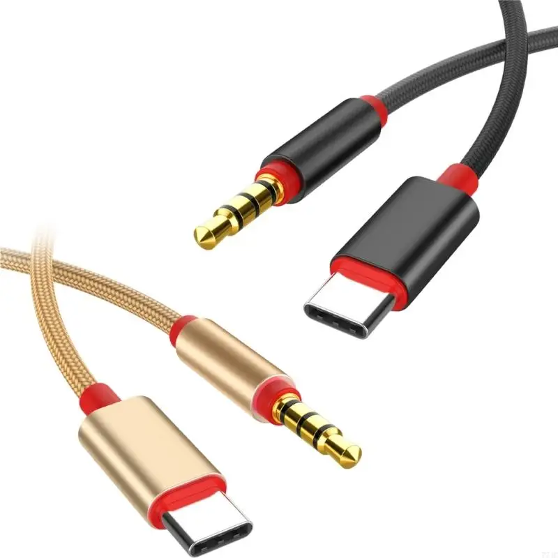 3,5 mm zum Typ -C -Adapterkabel Nylonwebige umfassende Kompatibilität für CAR 77JC