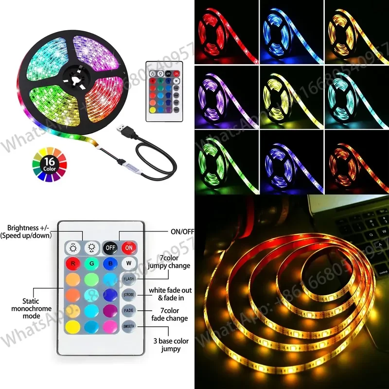 220V 110V 5 100 Meter IP68 Waterproof RGB Colorful LED Light Strip Wholesale Strip Lights