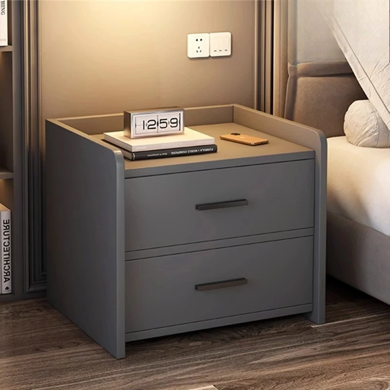 

Bedside table Modern simple household bedroom Bedside shelf Light luxury high-end bedside storage cabinet Locker
