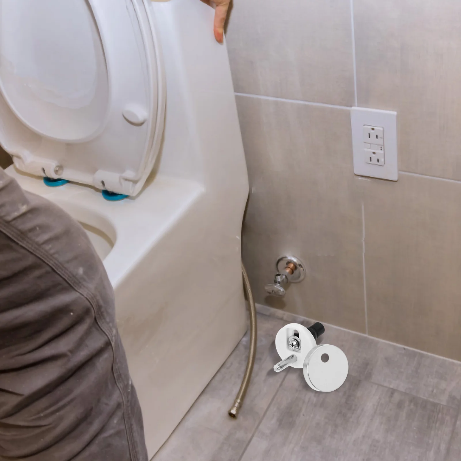 

2Pcs Reliable Toilet Seat Screws Set Multi-Functional Lid Hinges Bolts for Home Use Long-Lasting Practical Fittings