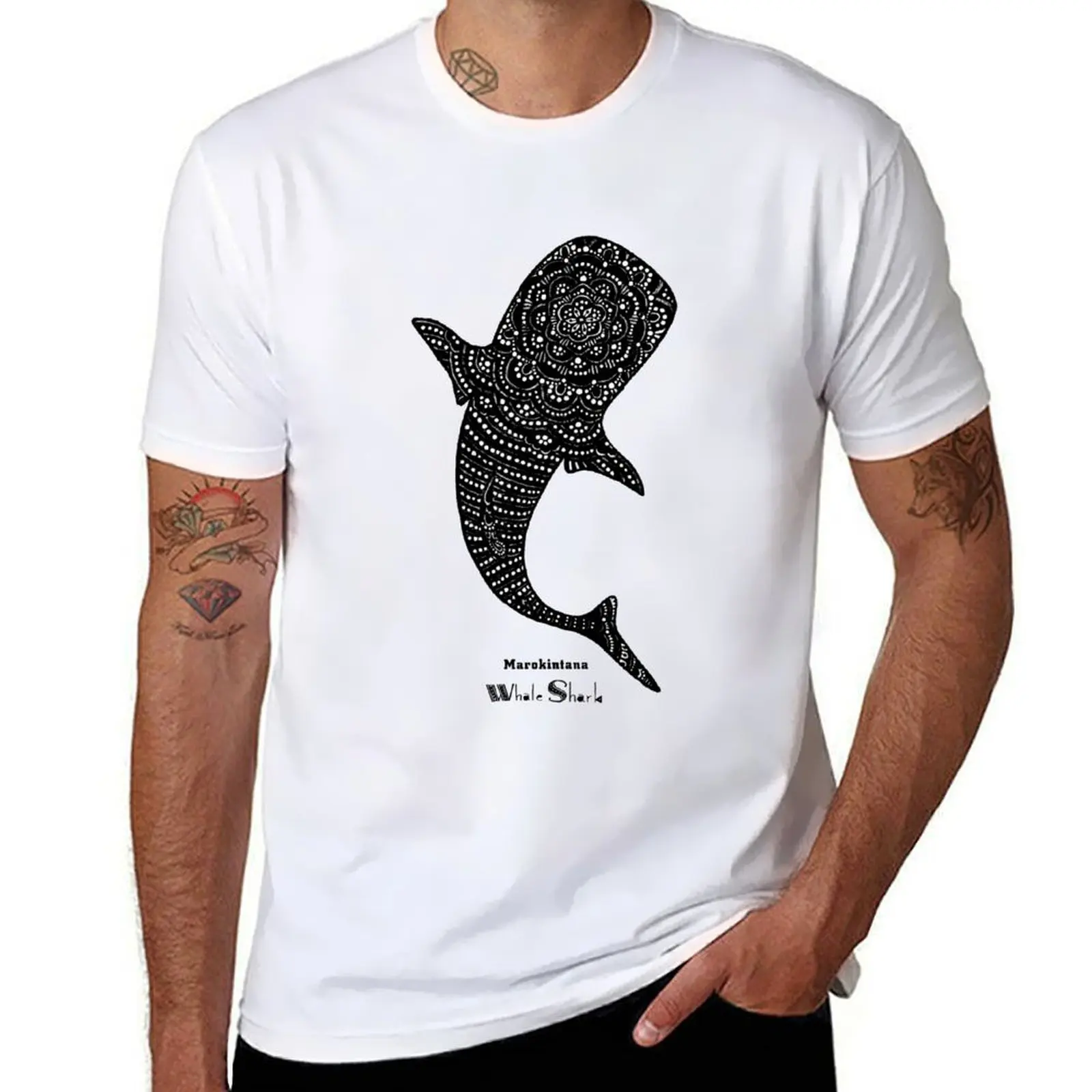 

Marokintana-футболка Whale Shark II, мужские футболки для мужчин, повседневные футболки с принтами, футболка