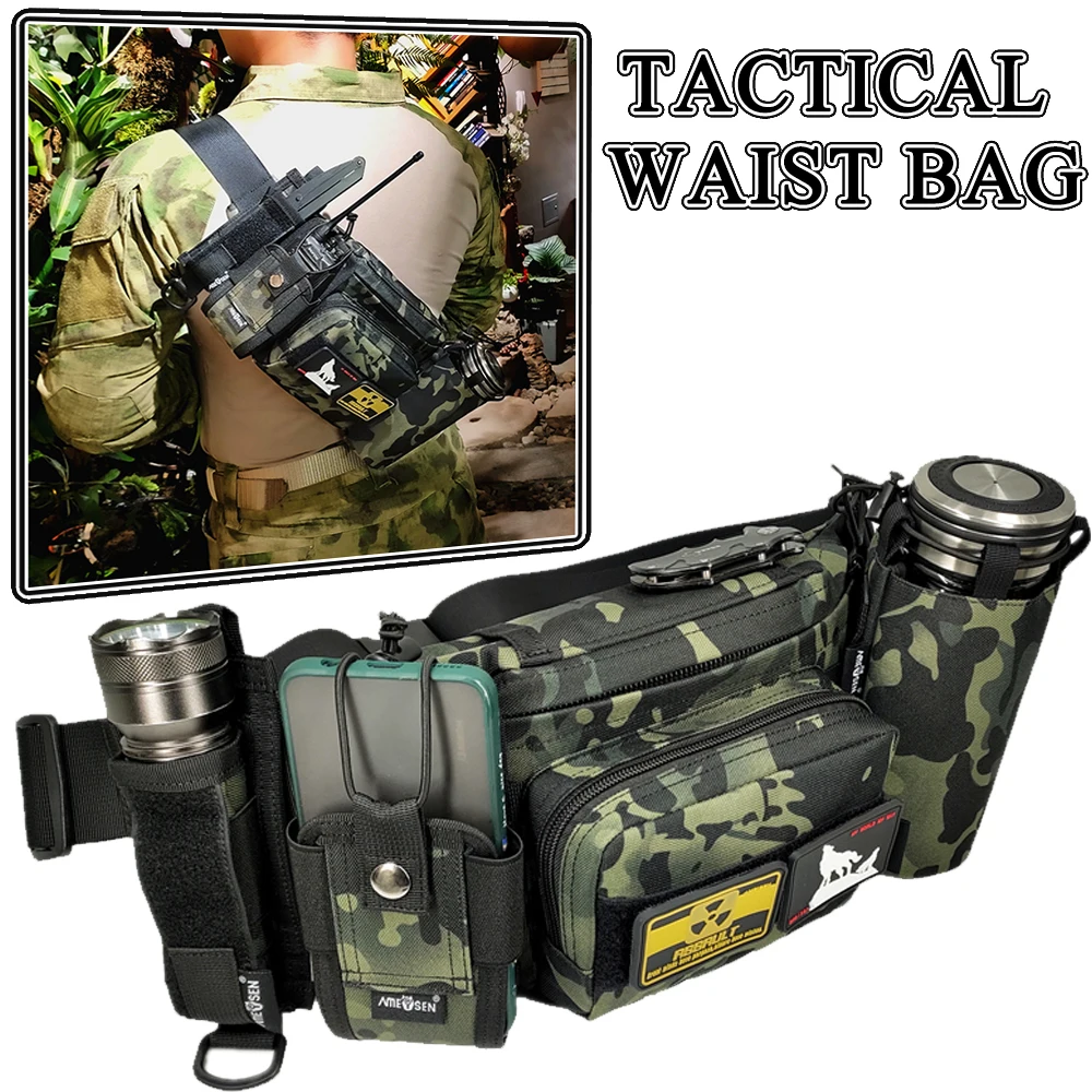 

Outdoor Military Enthusiast Tactical Waist Bag Durable Large Capacity Waterproof Multifunctional Bag Adventure Cycling Travel