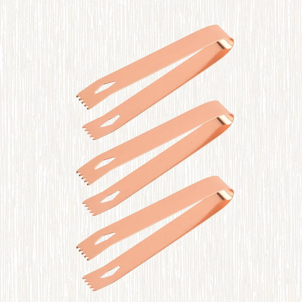 

3Pcs Stainless Steel Ice Tongs Multi-Functional Kitchen Sugar Appetizers Cheese Fruit Party Use Ice Tongs