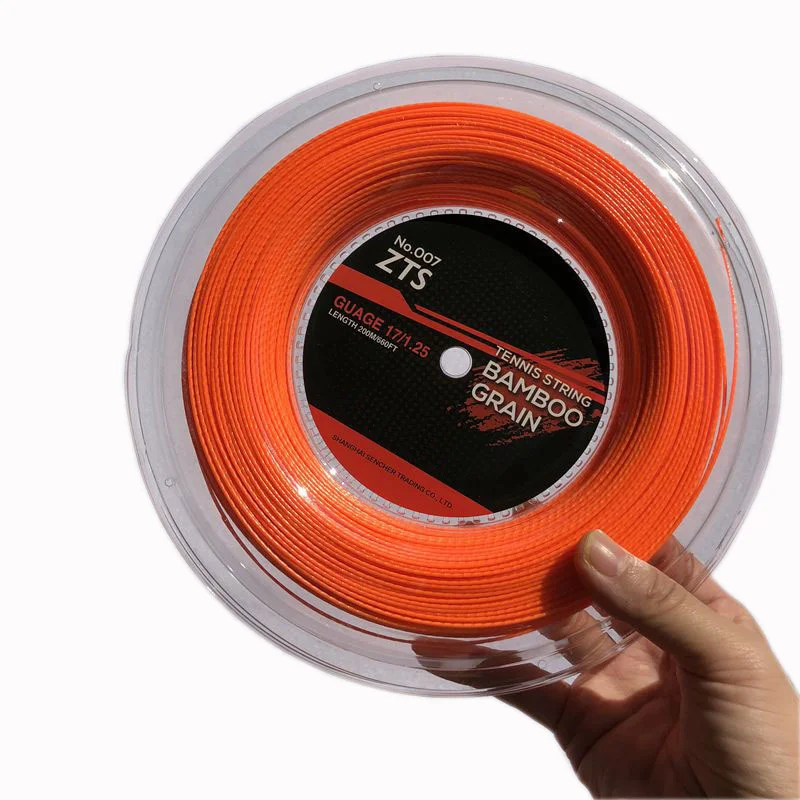 Durable 200M Long String Black or Orange Tennis Racket String, Polyester Material Tennis String,Tennis Racket Spare String