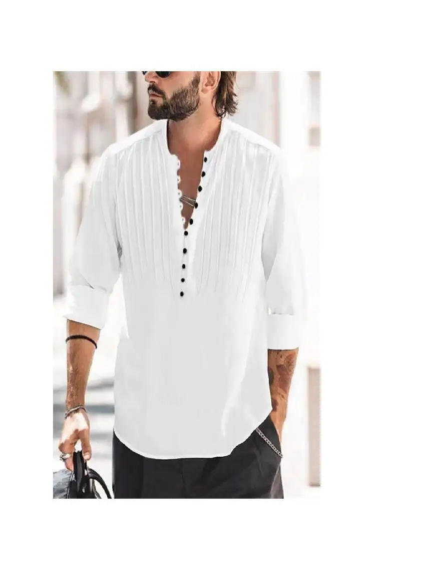 

Мужские Long Sve Slim Fit Pure Color Casual irt Faion Urban Sle Дышащее полиэфирное волокно круглые Ne irt для ежедневного использования