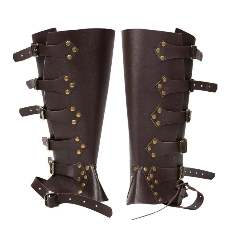 Pirate Boot Covers Men, Women, and Teens Faux Leathers Boot Tops for Boot Cover Costume Adult Halloween Cosplays 15UB