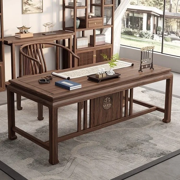 Walnut solid wood desk, home writing desk, office desk, study calligraphy painting table