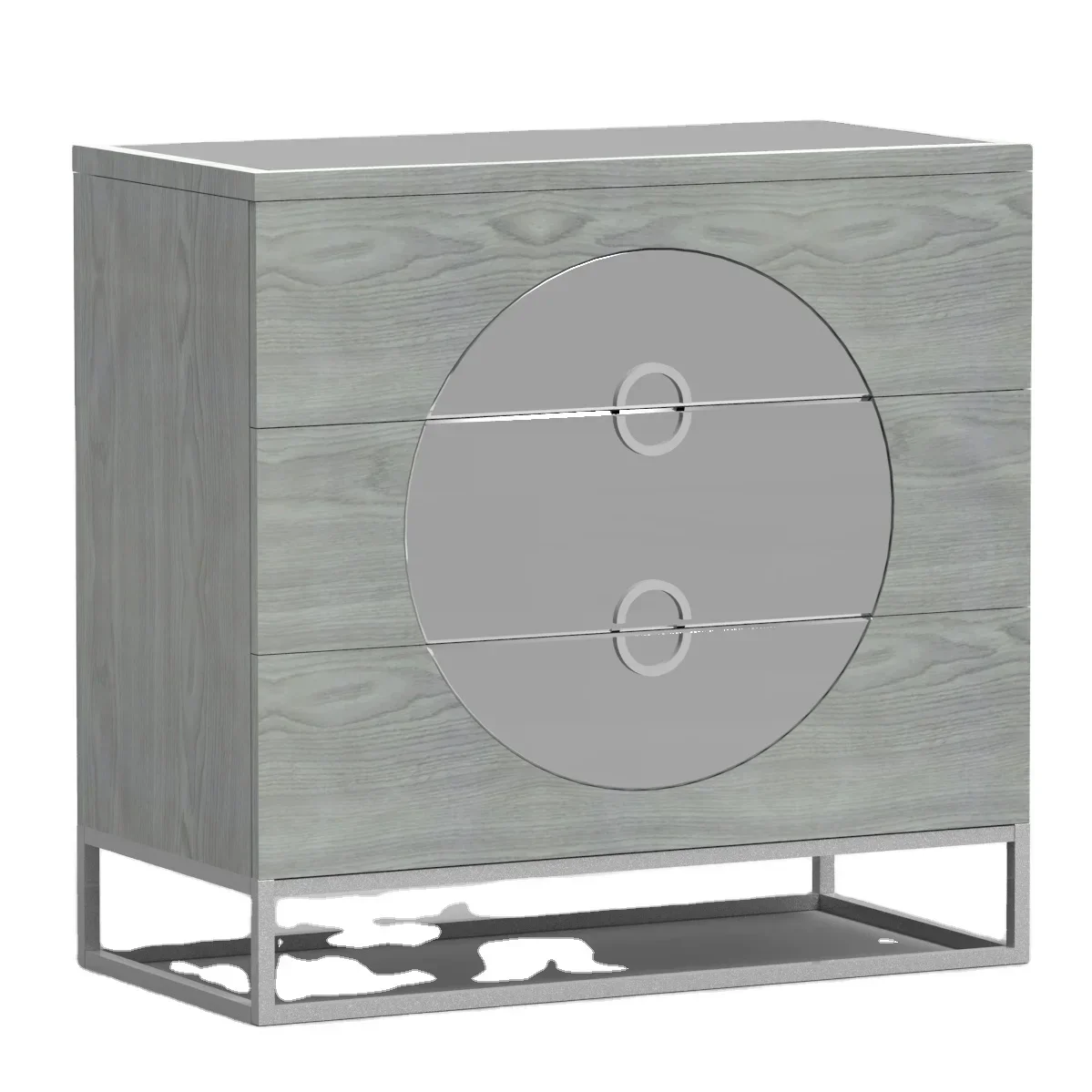 

-contemporary living room furniture gray storage cabinet MDF console table with four glass doors