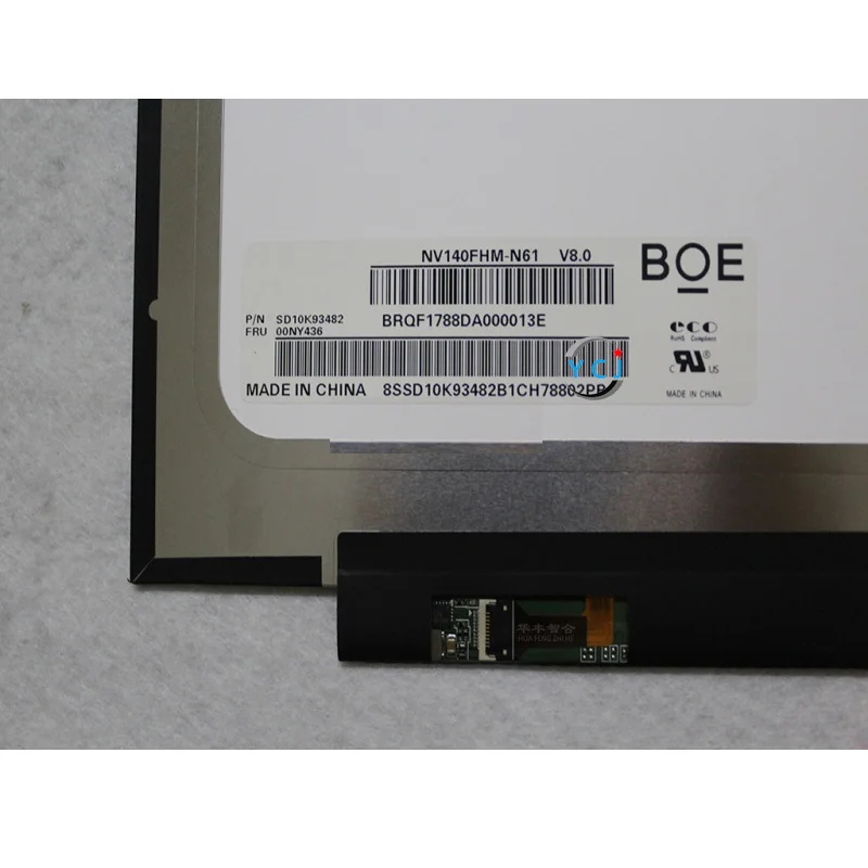 Imagem -04 - Painel de Exibição Lcd Ips Fhd Led B140han03.1 B140han03.5 B140han03.6 Nv140fhm-n61 V8.0 1920x1080 30pin Edp