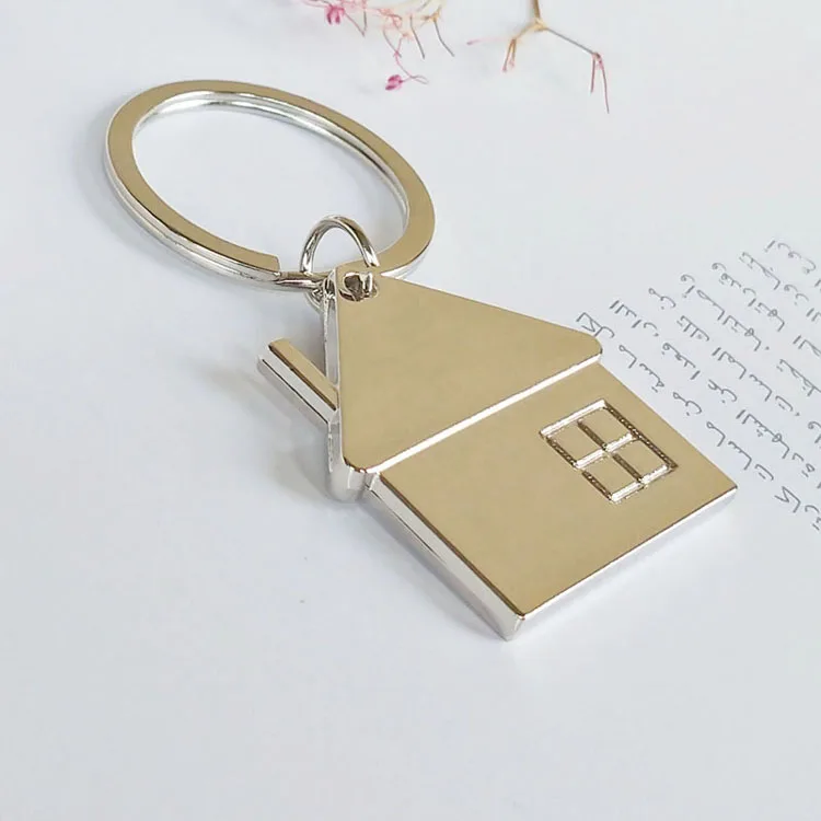 Hot Personality Cartoon House key chain new fashion Women  Bag Charm Keychains Men metal car key ring Best Couple gift Jewelry