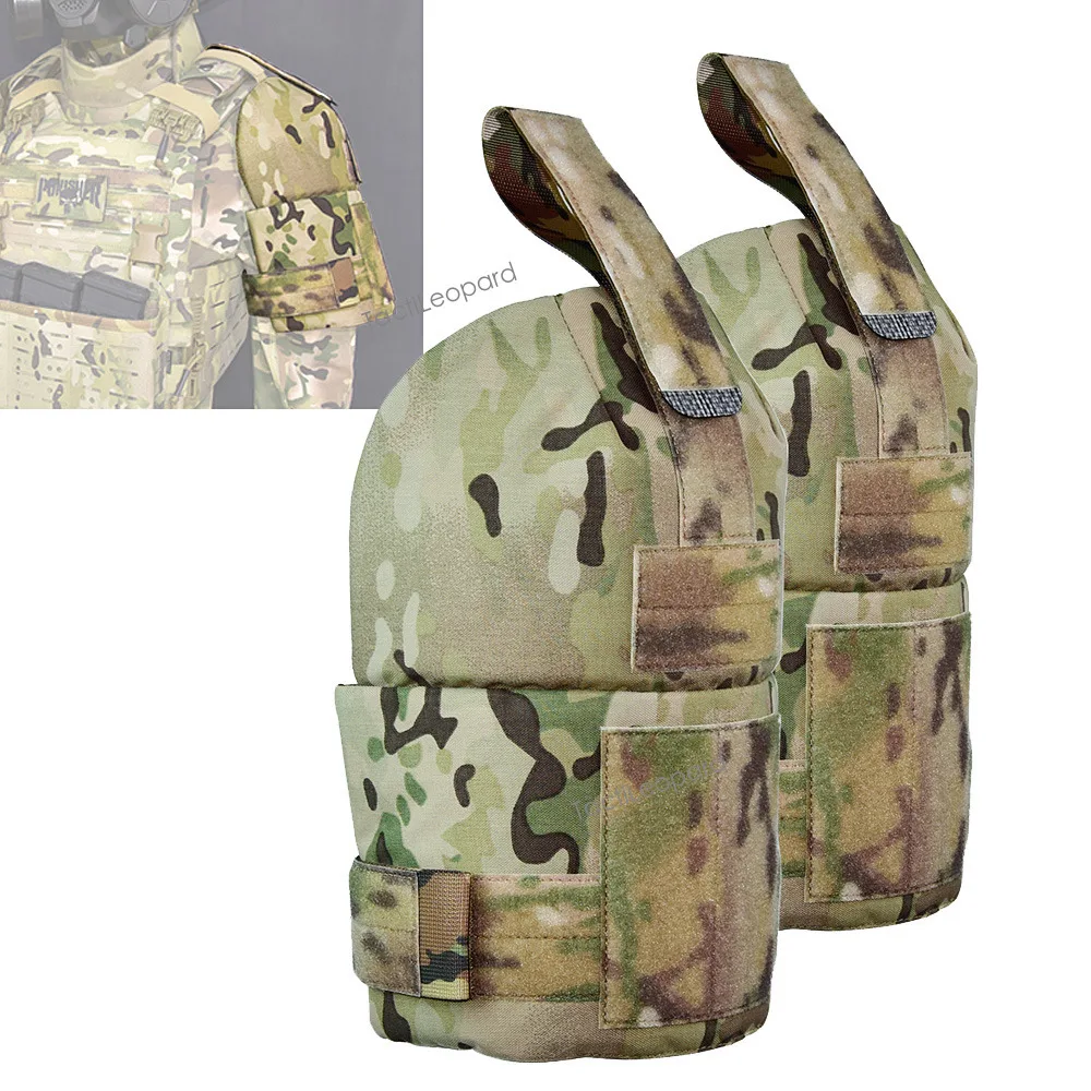 Protecteur de biceps tactique en maille, 1 paire, porte-plaque de chasse confortable, armure d'épaule, accessoires de Protection réglables