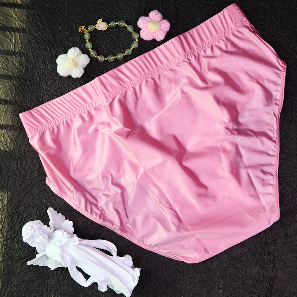 new Mens Briefs Underwear Satin-like Breathable Low-Rise Underpants Male Panties Men\'s glossy underwear