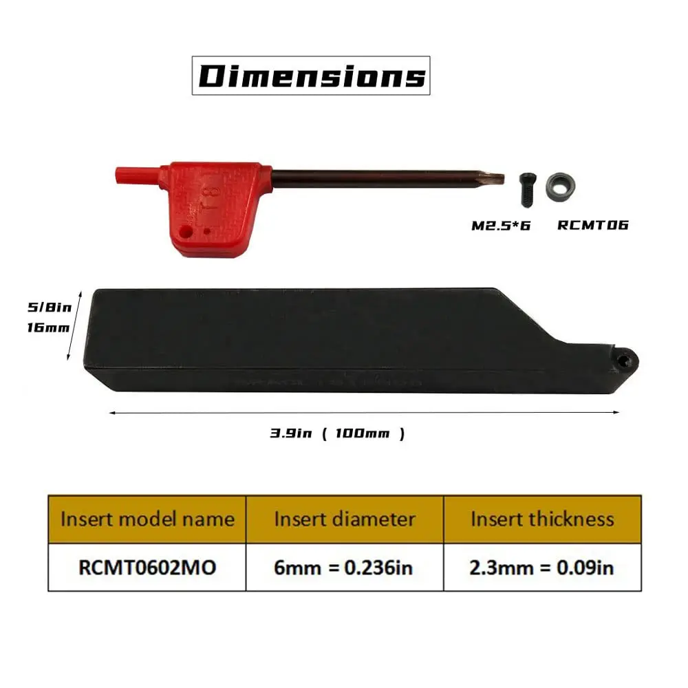 5/8 SRACL 1616 H06 + R3 Gray Lathe Turning Holders 90 Degrees Lathe Turning & Profiling Tool Holder