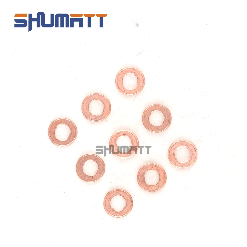100PCS China Made New High Quality F00RJ01453 Dimensions 15x7x1.5mm Fuel injector Copper Washer With Gears And Step