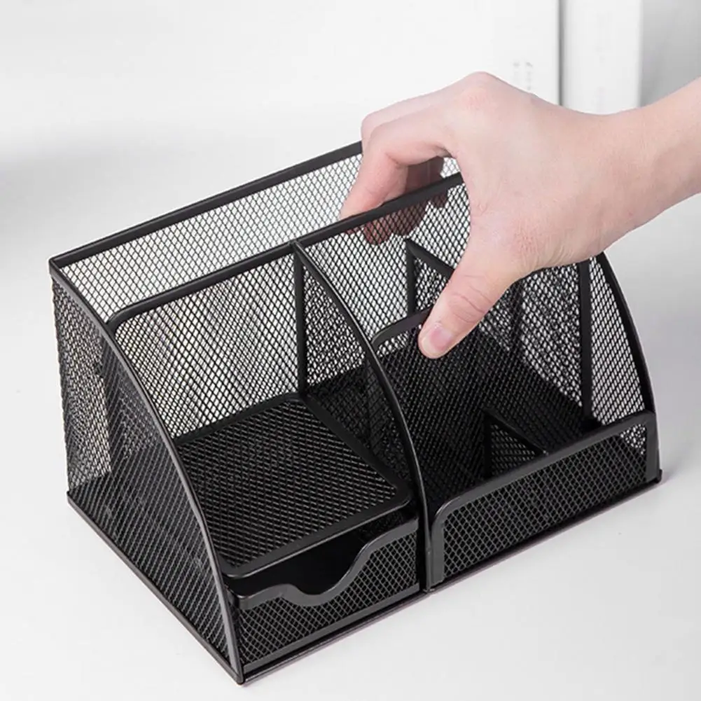 Desktop Penhouder Stijlvolle Penhouder Stand Metalen Penhouder Met Capaciteit Meerdere Compartimenten Compact Formaat Voor Potloden