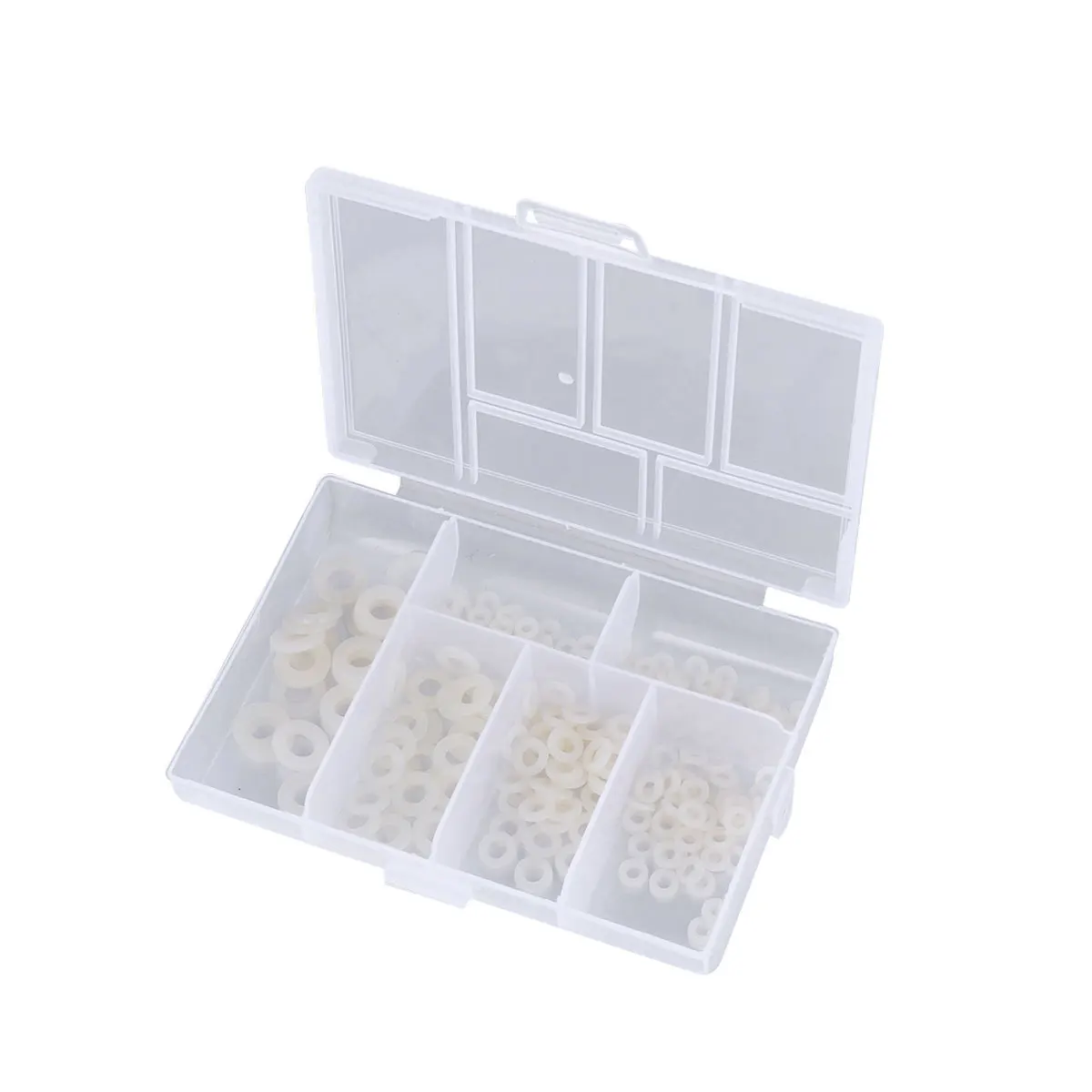 

250Pcs White Nylon Gasket Durable Flat Washer Spacer for Electrical Automotive Marine M2.5 M5 Seals Ring Nylon Washer