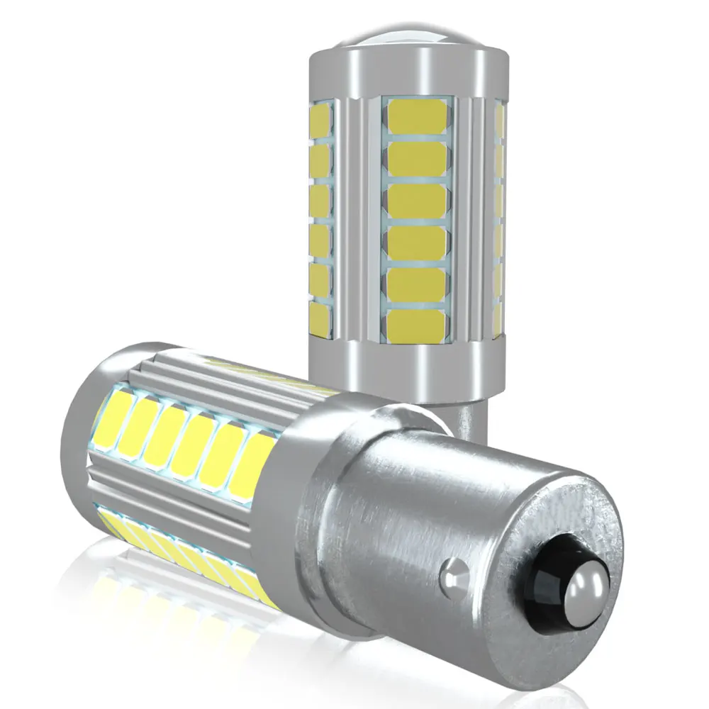 Hohe Helligkeit 1200LM 5730 33SMD LED 2x 1156 LED BA15S P21W PY21W BAY15D 5630 5730 33SMD LED Birne BAU15S Für 12 V Auto Lichter