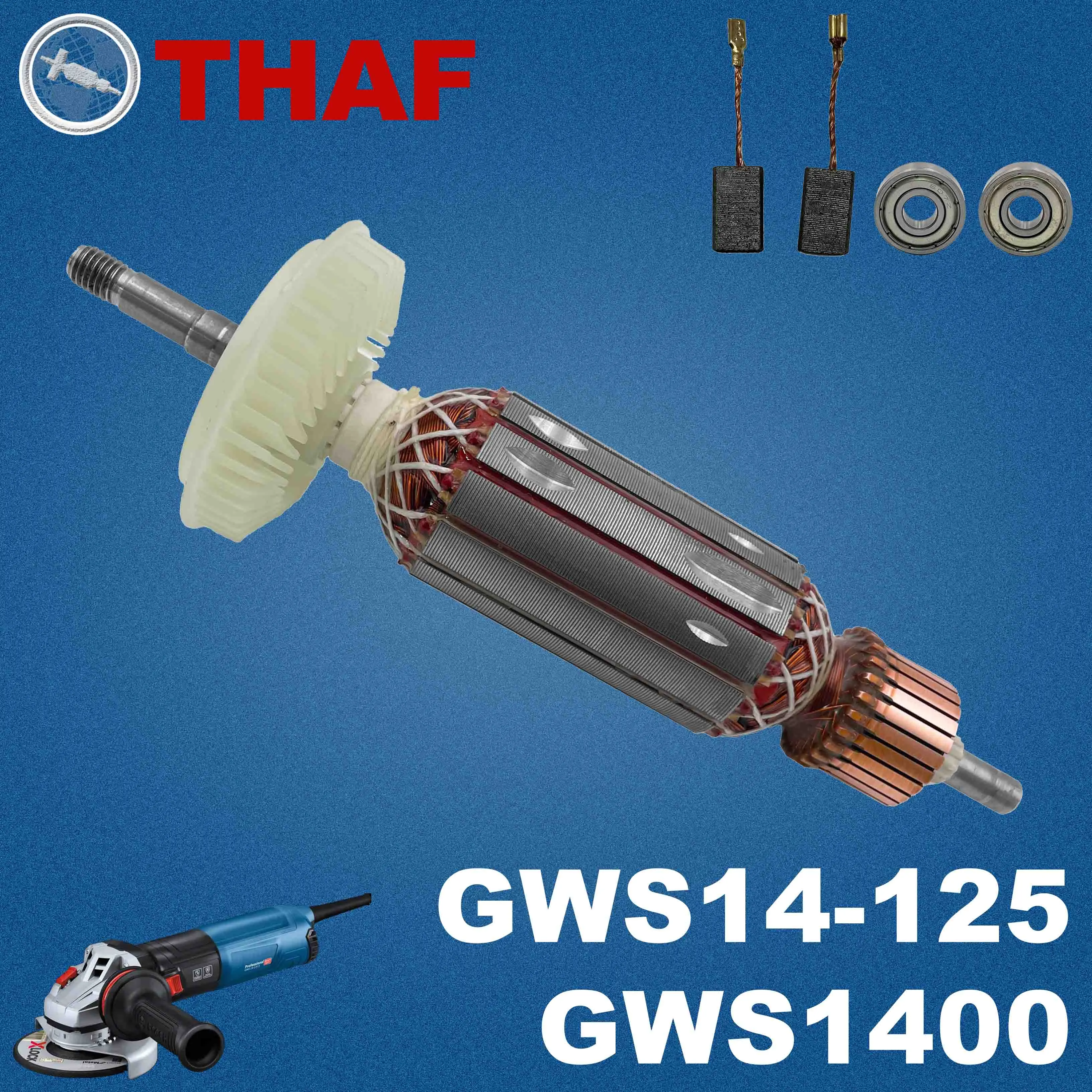 

AC 220V 240V GWS14-125 Armature Rotor For BOSCH Angle Grinder Spare Parts Grinder GWS 14-125