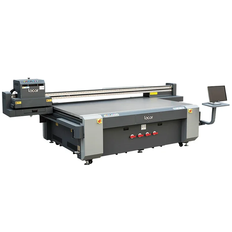 Locor Automatic Digital Industrial flatbed inkjet printer UV 2513 for sale with Richo Gen 5 or Gen 6  fast speed high quality