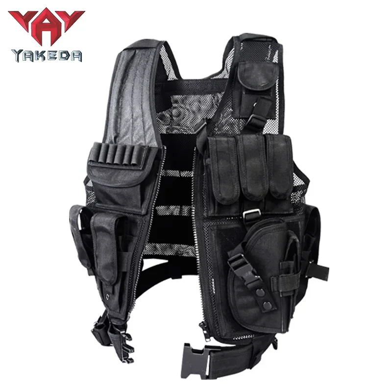 Summer Mesh Breathable Training Vest Outdoor Multifunctional Adjustable Vest 600D Polyester CS Field Tactical Vest