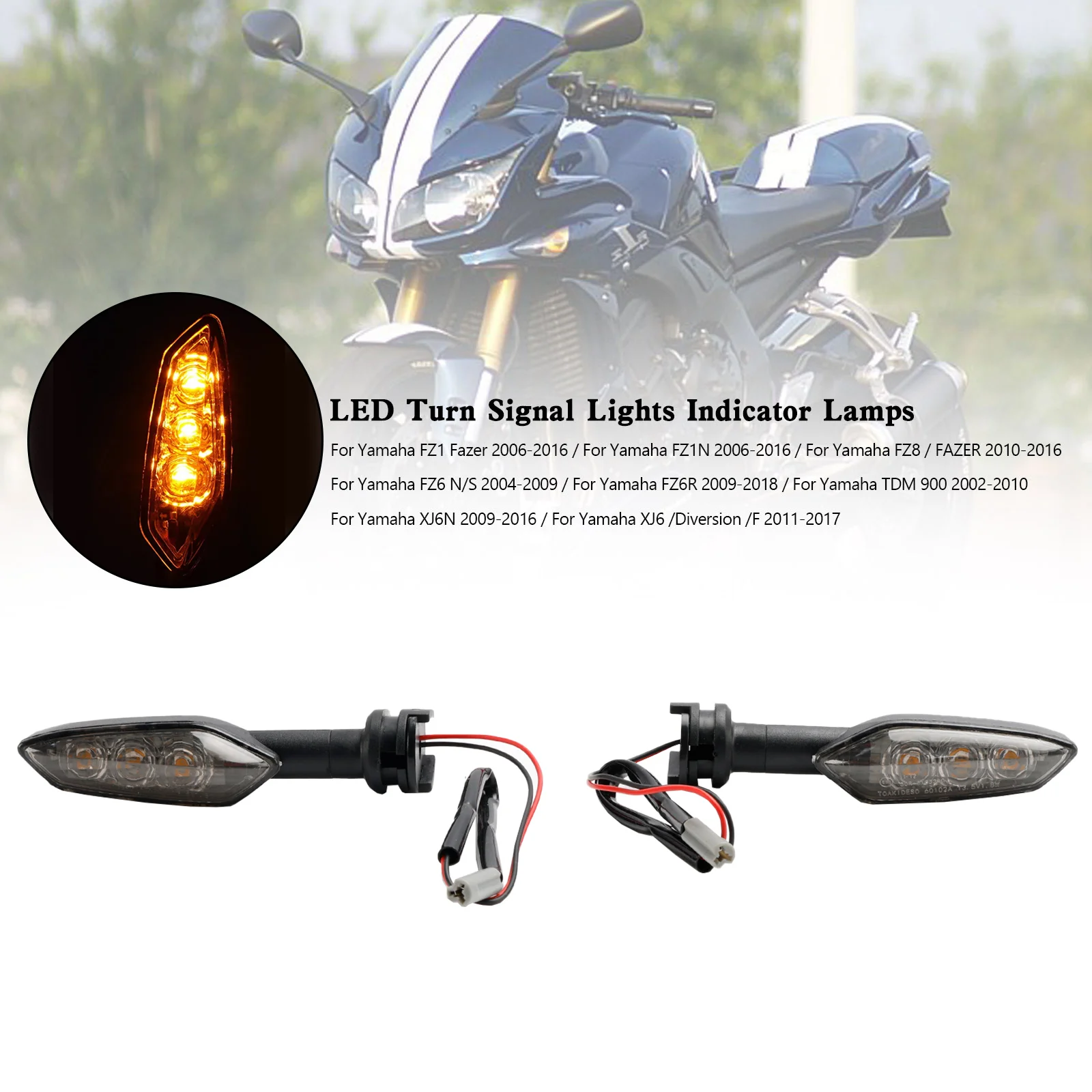 

Светодиодные указатели поворота Индикаторные лампы для Yamaha FZ1 N FZ8 FZ6 FZ-6R TDM900 XJ6