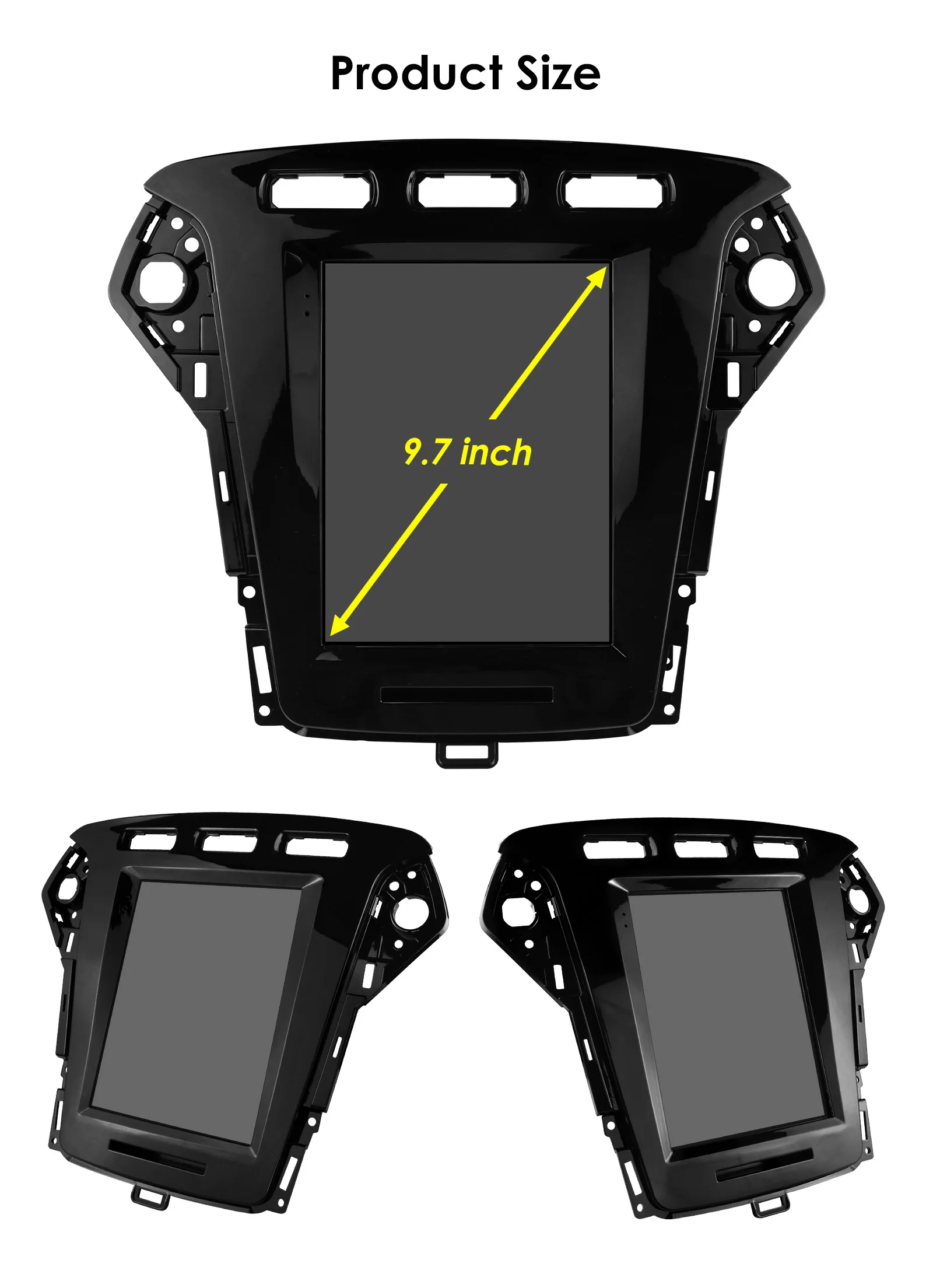 Hizpo 9.7 inch Android 14 For Ford Mondeo Mk4 Galaxy A/C 2007-2010 Car Radio Multimedia Video Player GPS 4G Wireless Carplay DSP