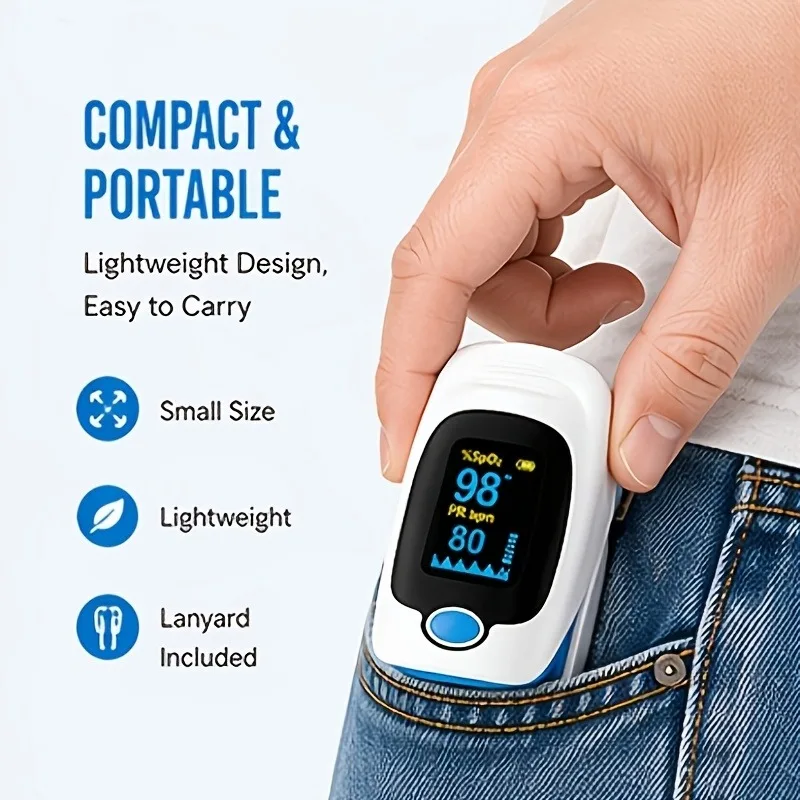 Digitales Fingerspitzen-Pulsoximeter Blutdruckmessgerät 2-in-1 mit OLED-Display Haushalts-Fingerspitzen-Oximeter Druckmessgerät – Detail 3