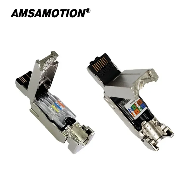 AMSAMOTION 901-1BB11 1BB10 1BB20 for Siemens Industry 4 8-Core Profinet Network Cable PN Connector RJ45 Plug Metal Shieled