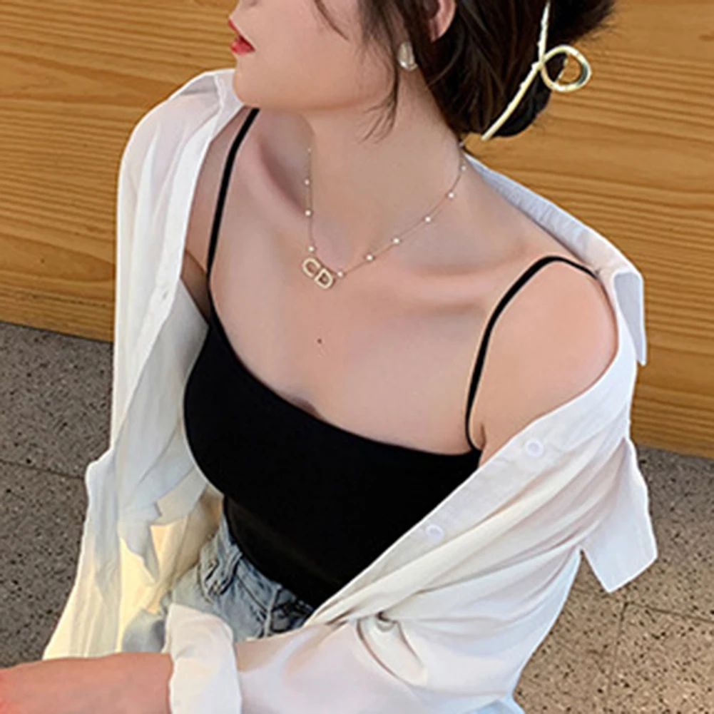 Herfstkleding Dagelijkse kleding Dames Hemdje Comfort Bralette Casual stijl Kraagloos Veelzijdig Mode Lichte stretch