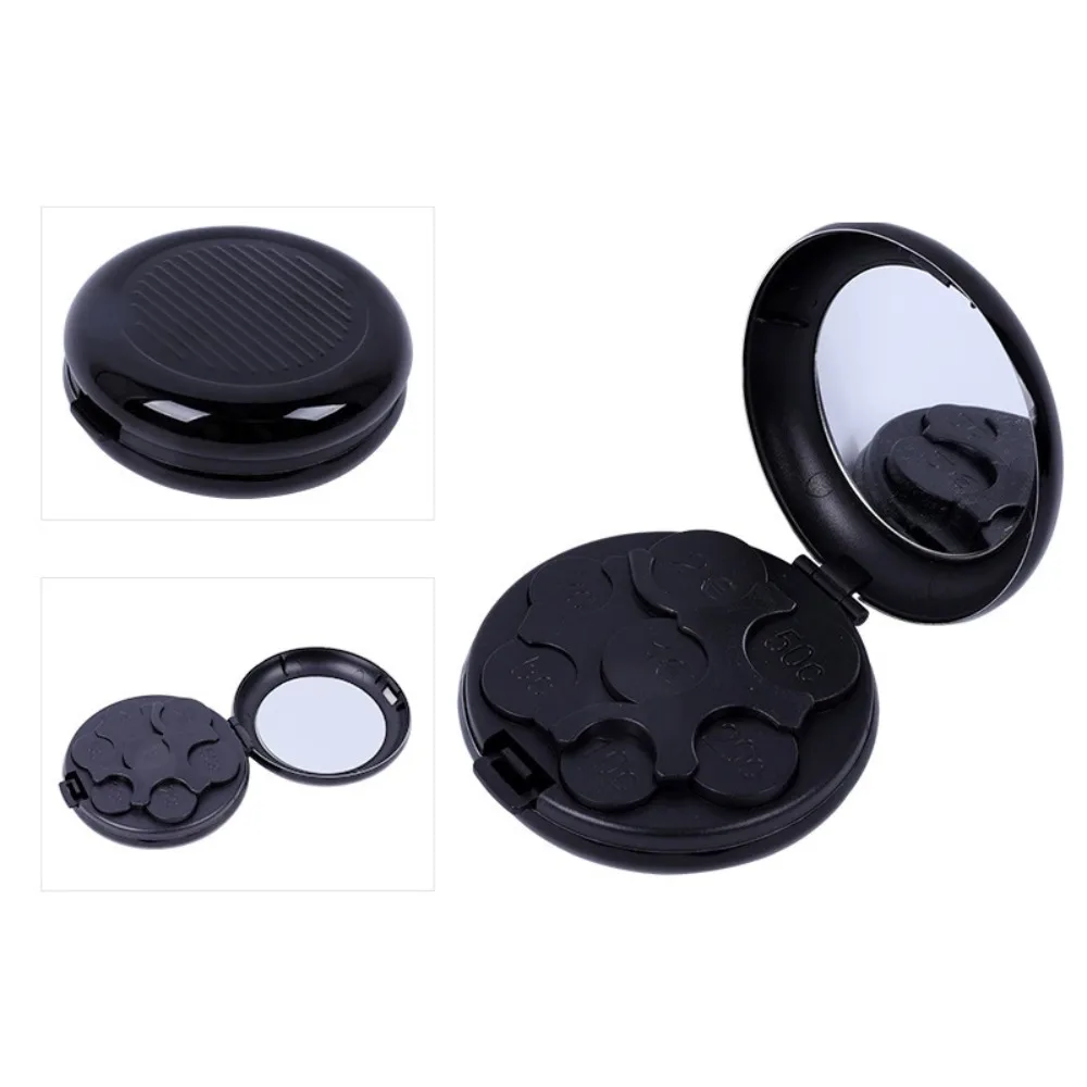 Portable Round Shape Coin Storage Box Aluminum Plastic Coin Holder Wallet Coin Storage Case Daily