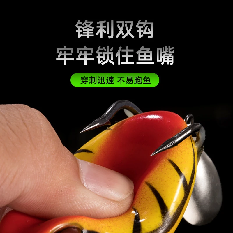 Simulated Thunder Frog Road Fishing Tailspin Micro Spinnerbait Bass Trout Deracou Spinner Vib Vibrating Tail Rotating Blade Spin view 2