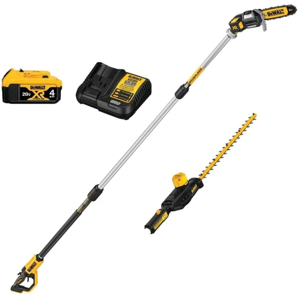 

20V MAX * Беспроводная упорная пила и упорная машинка для подрезания живой изгороди комбинированный комплект