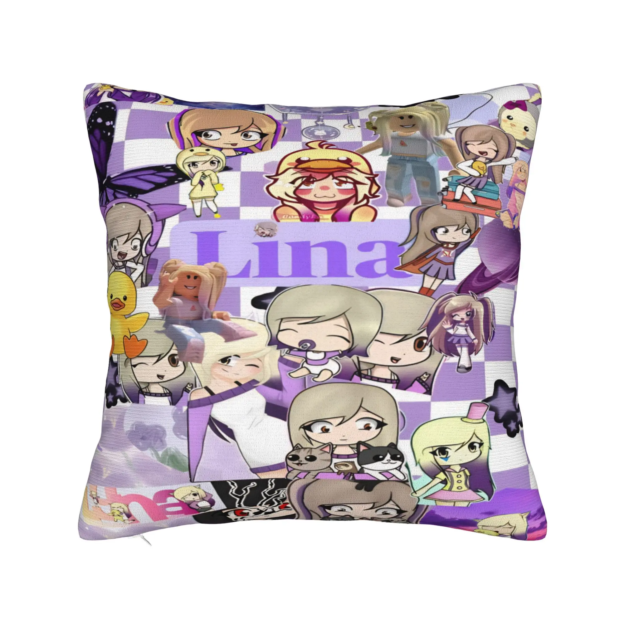 Seat Decoration Dense Real Mix Collage Lyna Vallejos  Pillowcases Merch  Pillow Cover Zippered Multi-Size