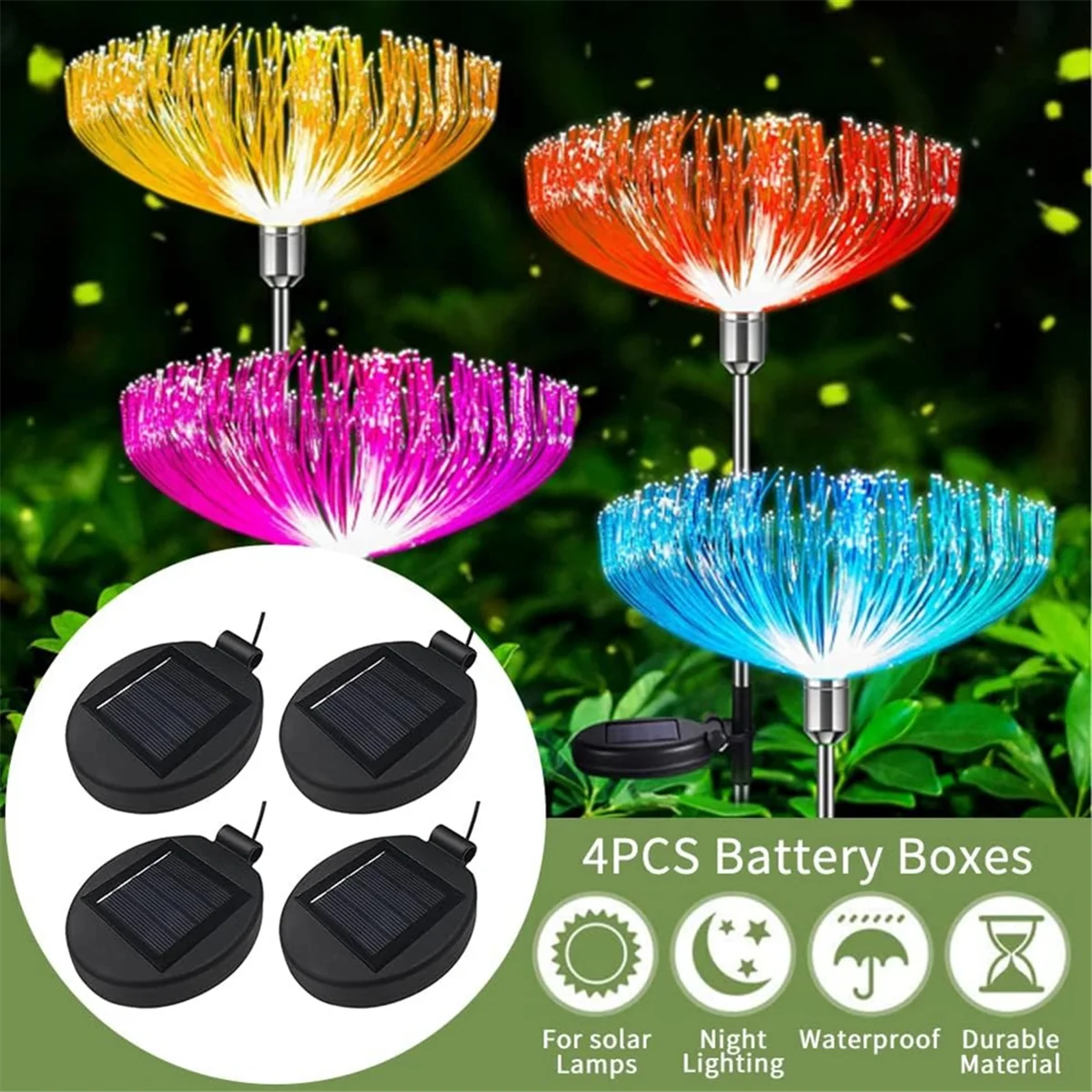 Retail! 4PCS Solar Lantern Top LED Panel Lantern Lid Lights Replacement for Outdoor Flower DIY Solar Flower Lights Garden Patio