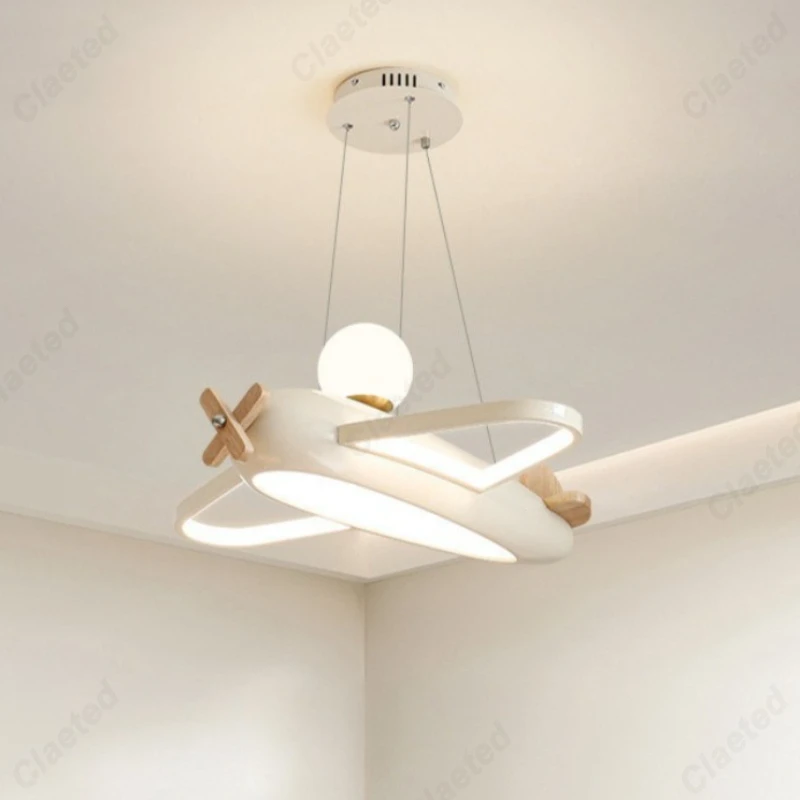 

Airplane Lamps LED Children's Room Helicopter Lamp Modern Cream Style Baby Room Teen Boy Bedroom Airplane Ceiling Lights