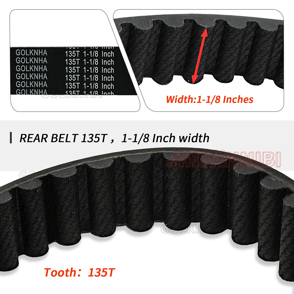 For Harley-Davidson 00-06 Softail Series, 135T, 1-1/8 Inch Width Drive Belt Replace 40307-00
