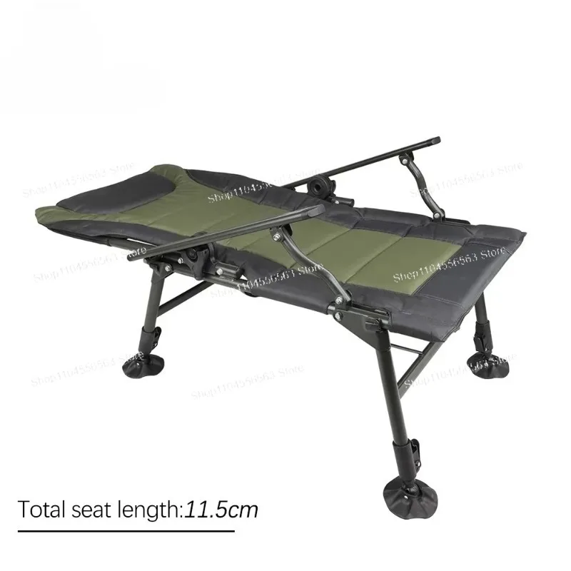 Silla de pesca de tubo portátil plegable, verde oliva, gris, verde militar, para pesca de carpa en la playa y aparejos de ocio