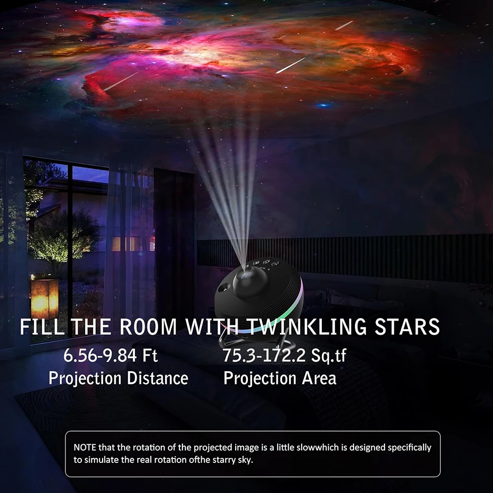 Premium 13 4K HD Films Star Projector Modern Galaxy Projector RGB LED Light Source ABS Body Material USB