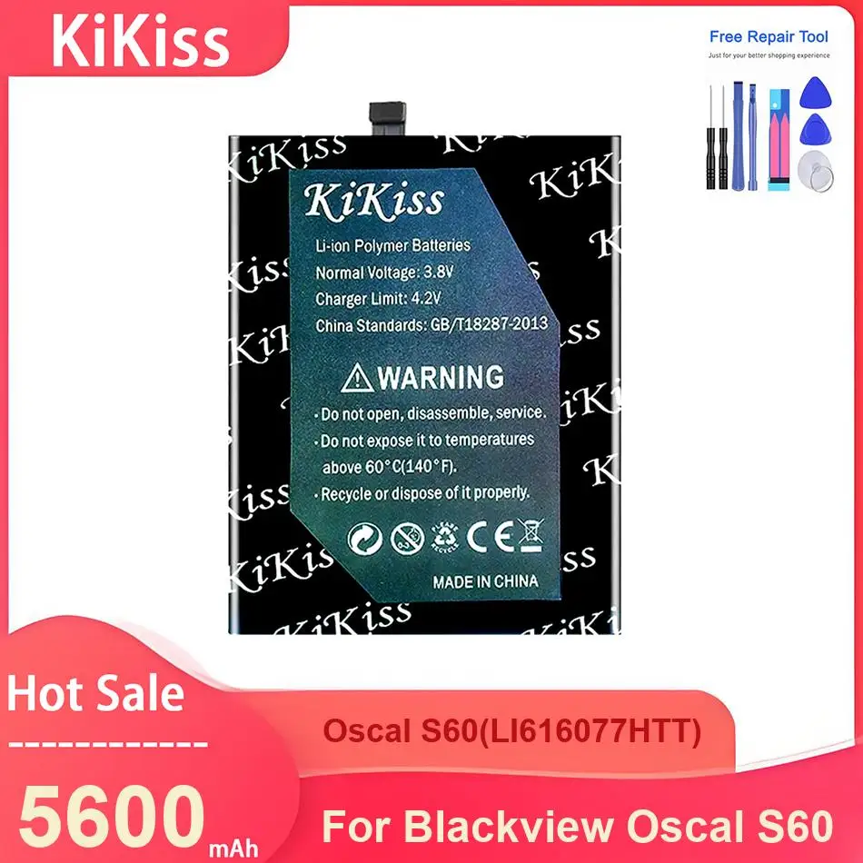 

Аккумулятор для мобильного телефона KiKiss для Blackview Oscal S60, Oscal S60 (LI616077HTT) 5600 мАч