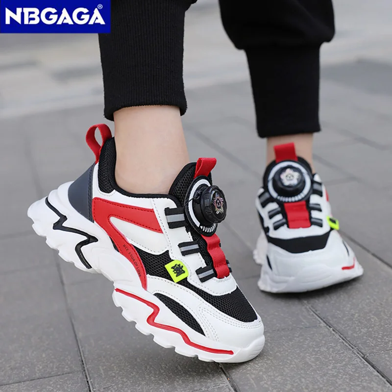 Kids Shoes Boys Running Sport Shoes Trainer Sneakers Big Children Breathable Mesh School Shoe Soft Sole Casual Walking Tenis