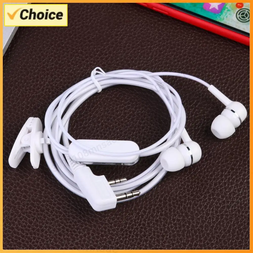

1.2m Earpiece Headset Mic for Walkie Talkie 2 Pin Dual Earphone Earpiece Replacement for BAOFENG KENWOOD