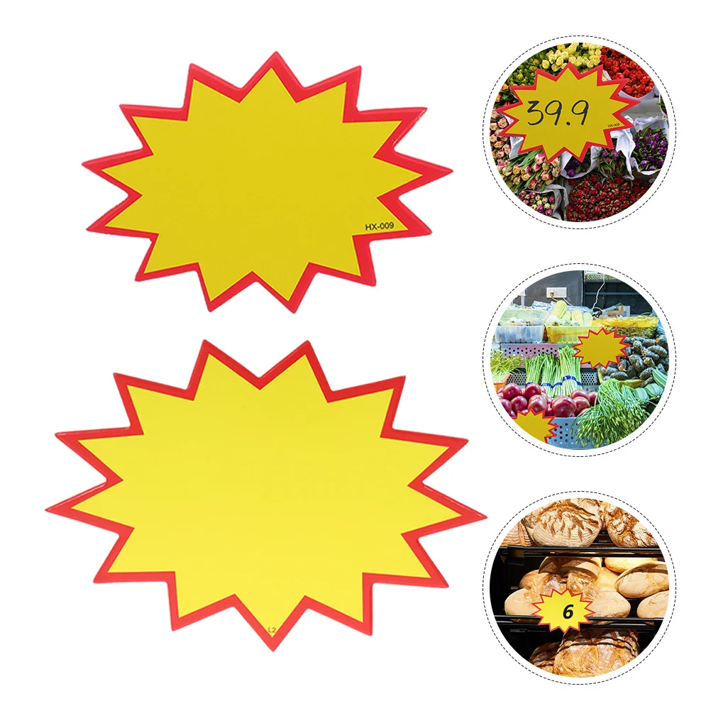 

200Pcs Paper Price Tags Blank Writing Area Simple Design Price Labels for Supermarket Retail Shop Fruit Vegetable Market