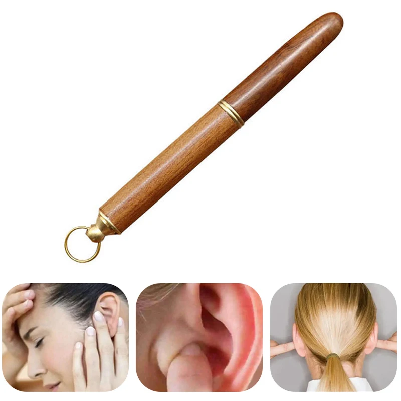 1Pc Portable Solid Wood Folding Type Golden Mini Ear Cleaner Portable Ear Wax Removal Tool Nettoyage Oreille Earpick Ear Spoon