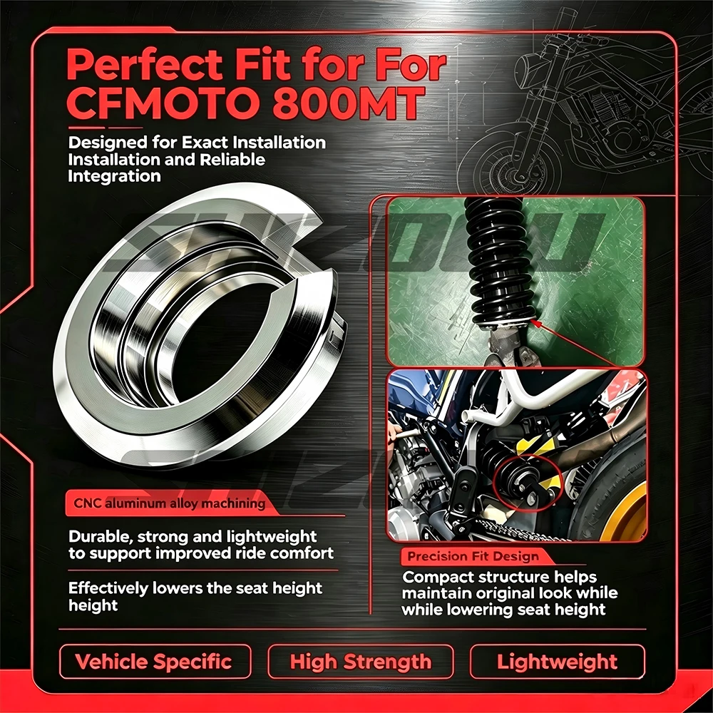 For CFMOTO 800MT CF800MT CF MT800 MT 800 Motorcycle Rear Shock Absorber Lower Guide Seat