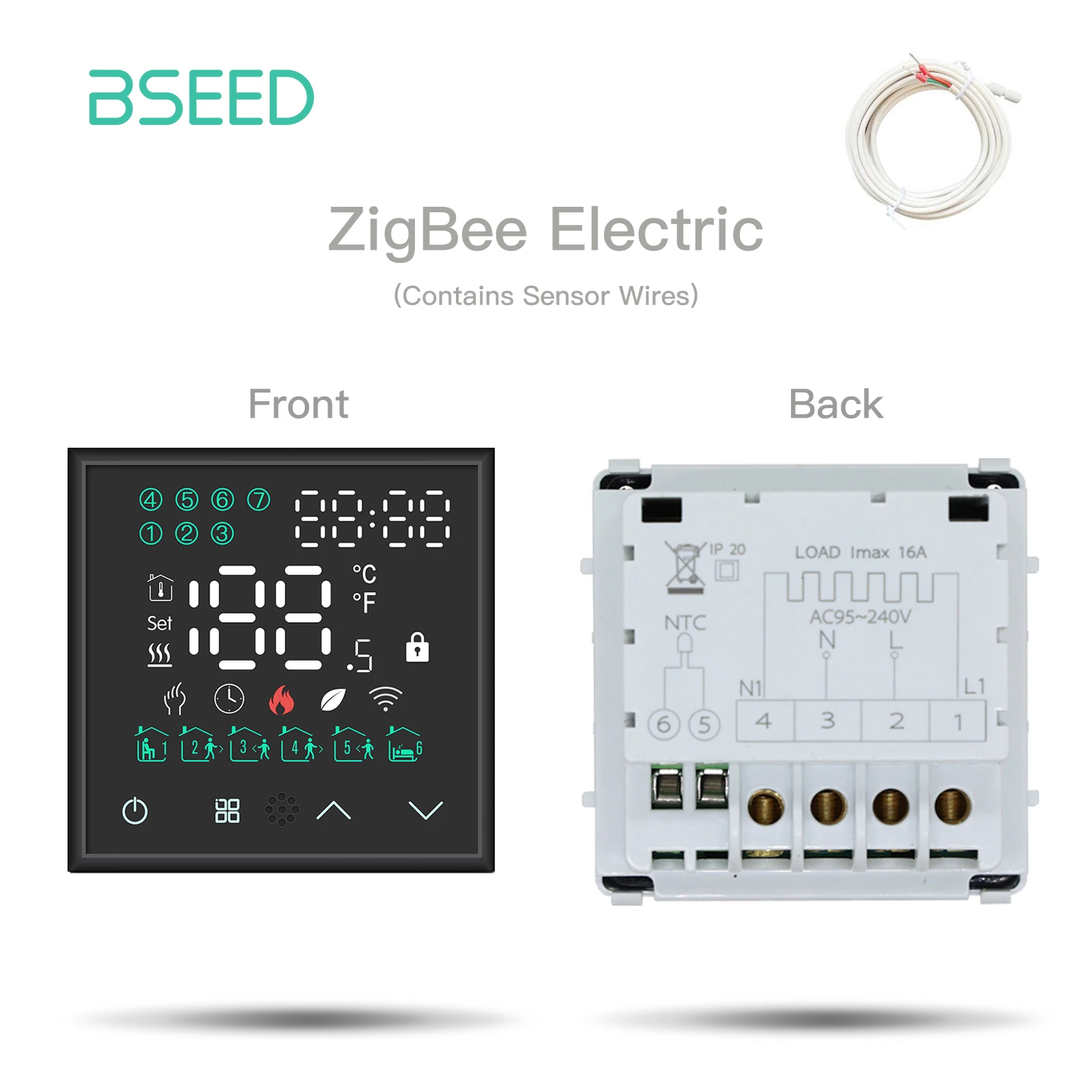 BSEED Zigbee Touch Schakelaar Functie Deel Glazen Paneel Smart Dimmer Gordijn Schakelaar DIY Deel Zigbee Tuya Socket Onderdelen Met Neutraal