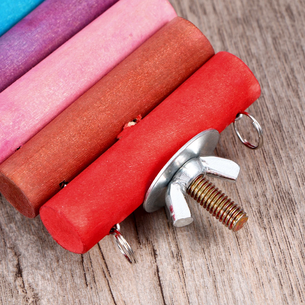 

Wooden Seesaw Bridge 6*30Cm Colorful Small Pet Chew For Hamster Gerbil Squirrel Playground Resting For