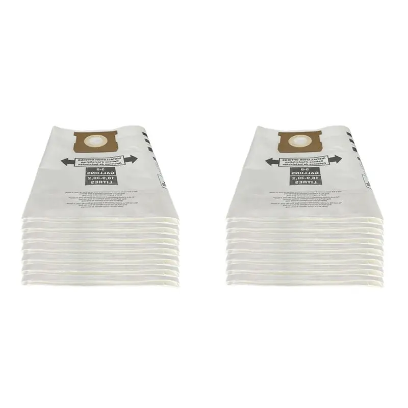 

Универсальные мешки для сухой уборки AS94-14 (14 шт.) для пылесосов объемом от 5 до 8 галлонов, совместимые с пылесосами Shop-Vac и Ridgid VF (5-8 галлонов)